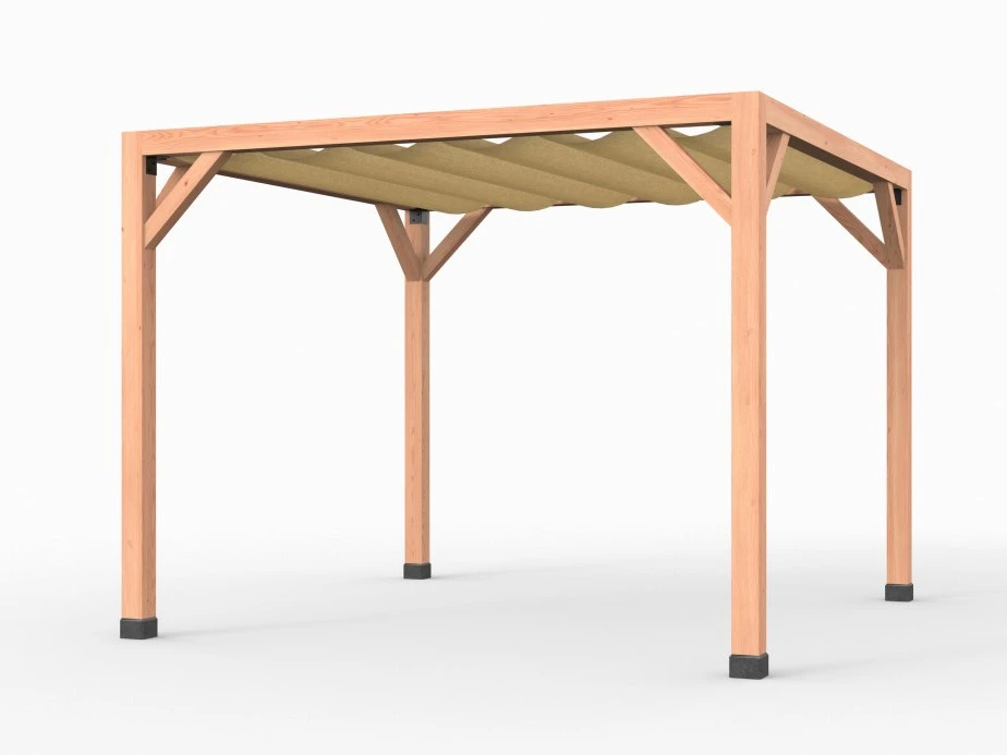 Harmonicadoek 370 x 500 cm Zand - Afbeelding 2